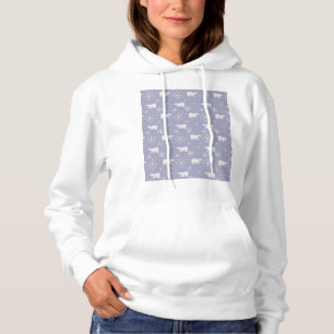 Kerstpatroon met polaire beren en sneeuwvlokken hoodie