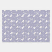 Kerstpatroon met polaire beren en sneeuwvlokken inpakpapier vel (Voorkant 3)