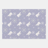 Kerstpatroon met polaire beren en sneeuwvlokken inpakpapier vel (Voorkant 2)