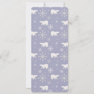 Kerstpatroon met polaire beren en sneeuwvlokken kaart