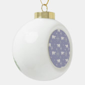 Kerstpatroon met polaire beren en sneeuwvlokken keramische bal ornament (Links)