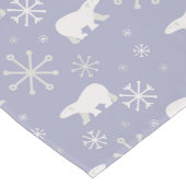 Kerstpatroon met polaire beren en sneeuwvlokken lange tafelloper (Hoek)