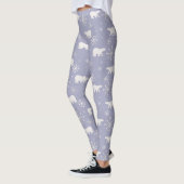 Kerstpatroon met polaire beren en sneeuwvlokken leggings (Links)