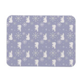 Kerstpatroon met polaire beren en sneeuwvlokken magneet (Horizontaal)