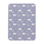 Kerstpatroon met polaire beren en sneeuwvlokken magneet (Verticaal)