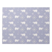 Kerstpatroon met polaire beren en sneeuwvlokken notitieblok (Voorkant)