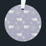 Kerstpatroon met polaire beren en sneeuwvlokken ornament<br><div class="desc">Naadloos patroon met polaire beren</div>