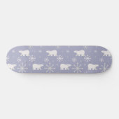 Kerstpatroon met polaire beren en sneeuwvlokken persoonlijk skateboard (Horizontaal)