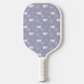 Kerstpatroon met polaire beren en sneeuwvlokken pickleball paddle (Voorkant)