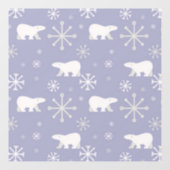 Kerstpatroon met polaire beren en sneeuwvlokken raamsticker (Vel)