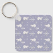 Kerstpatroon met polaire beren en sneeuwvlokken sleutelhanger (Voorkant)