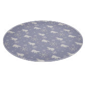 Kerstpatroon met polaire beren en sneeuwvlokken snijplank (Hoek)