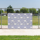 Kerstpatroon met polaire beren en sneeuwvlokken spandoek (Insitu)