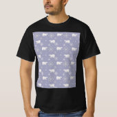 Kerstpatroon met polaire beren en sneeuwvlokken t-shirt (Voorkant)