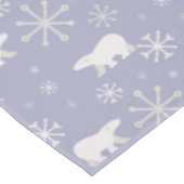 Kerstpatroon met polaire beren en sneeuwvlokken tafelkleed (Gekanteld)