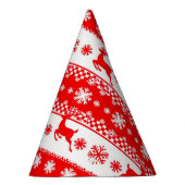 Kerstpatroon met rendieren en sneeuwvlokken feesthoedjes (Rechts)