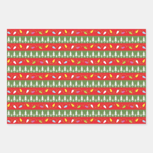  kerstpatroon met Retro Inpakpapier Vel (Voorkant 3)