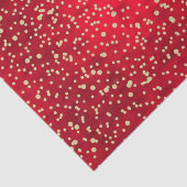 Kerstpatroon met rode en gouden Confetti Tissuepapier (Detail)