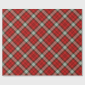 Kerstpatroon met rode en grijze rand cadeaupapier (Vlak)