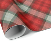 Kerstpatroon met rode en grijze rand cadeaupapier (Rol Hoek)