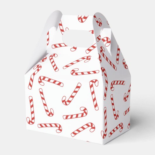 Kerstpatroon met rode en witte snoepriet bedankdoosjes (Achterkant)