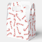 Kerstpatroon met rode en witte snoepriet bedankdoosjes (Geopend)
