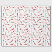 Kerstpatroon met rode en witte snoepriet cadeaupapier (Vlak)