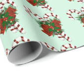 Kerstpatroon met snoeprietjes cadeaupapier (Rol Hoek)