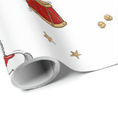 kerstpatroon met voedingskraker cadeaupapier (Rol Hoek)