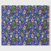 kerstpatroon met voedingskraker en sneeuwvlokken cadeaupapier (Vlak)