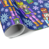 kerstpatroon met voedingskraker en sneeuwvlokken cadeaupapier (Rol Hoek)