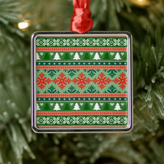 kerstpatroon metalen ornament (Boom)