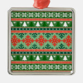 kerstpatroon metalen ornament (Voorkant)