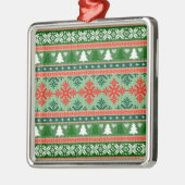 kerstpatroon metalen ornament (Links)