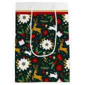 Kerstpatroon middelgrote cadeautas (Achterkant)