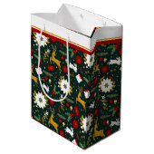 Kerstpatroon middelgrote cadeautas (Achterkant Gekanteld)