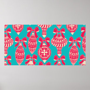 kerstpatroon. Naadloos patroon met C Poster