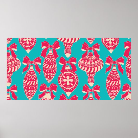  kerstpatroon. Naadloos patroon met C Poster (Voorkant)