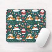 Kerstpatroon naar tegel muismat (Met muis)