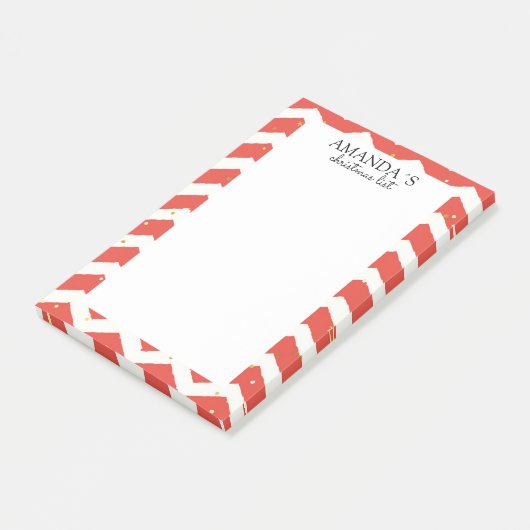 Kerstpatroon Opmerkingen Post-it® Notes (Schuin)