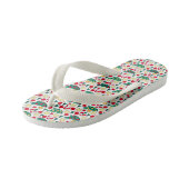 Kerstpatroon paar teenslippers (Schuin)