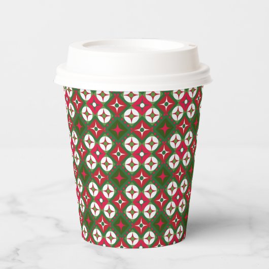 kerstpatroon papieren bekers (Voorkant)