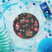 kerstpatroon papieren bordje (Feest)
