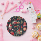 kerstpatroon papieren bordje (Feest)
