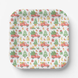  kerstpatroon papieren bordje