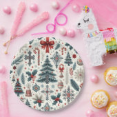 kerstpatroon papieren bordje (Feest)