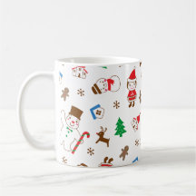 Kerstpatroon pictogram kerstman boom gelukkig cade