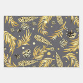 kerstpatroon, pijnsneeuw 2 inpakpapier vel (Voorkant)