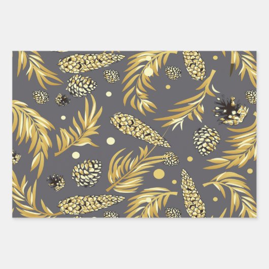 kerstpatroon, pijnsneeuw 2 inpakpapier vel (Voorkant)