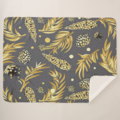 kerstpatroon, pijnsneeuw 2 sherpa deken (Voorkant (horizontaal))